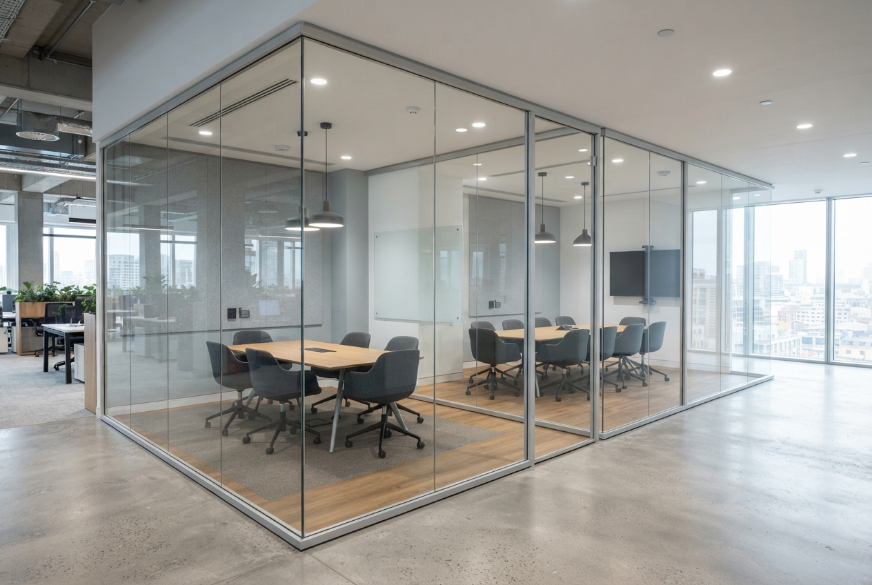 Glass partitions